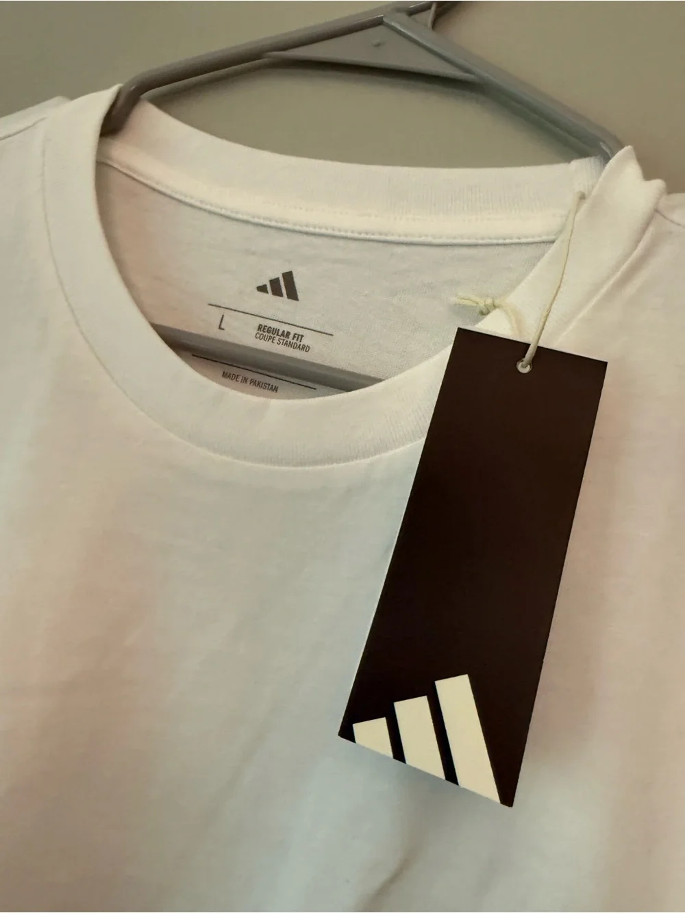 adidas White Short Sleeve Tee